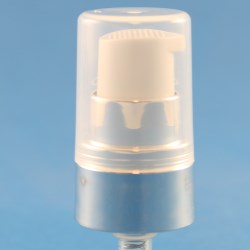 20mm 410 White Smooth Treatment Pump with Shiny Silver Collar, 0.2ml Output